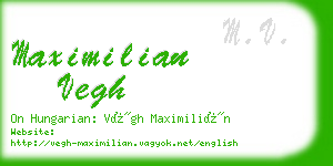 maximilian vegh business card